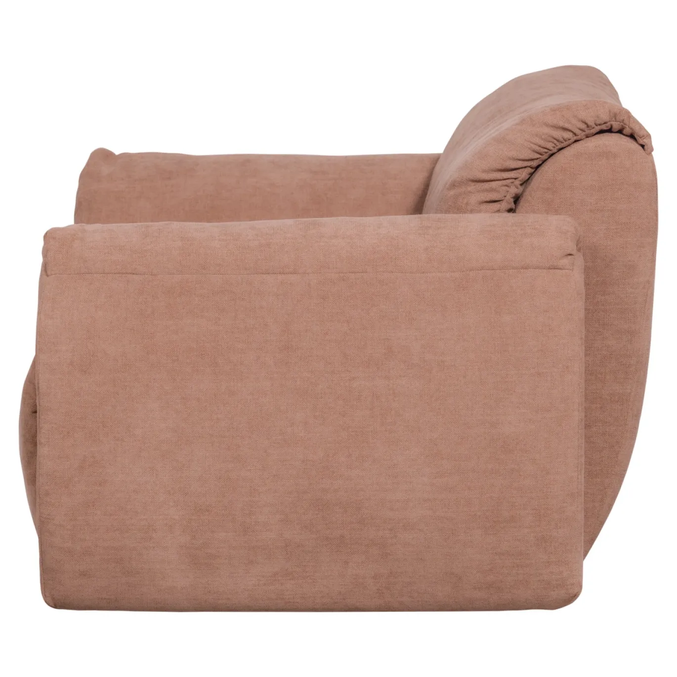 Woood Loveseat Baggy Geweven Chenille Oudroze