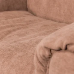 Woood Loveseat Baggy Geweven Chenille Oudroze