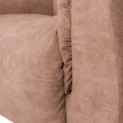 Woood Loveseat Baggy Geweven Chenille Oudroze