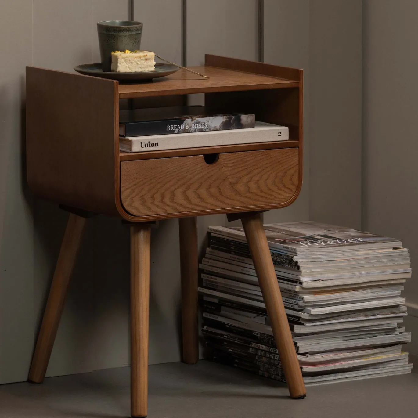 Woood Nachtkastje/bijzettafel Nils Hout Naturel