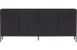Woood New Gravure Dressoir 200 Cm Grenen Zwart
