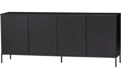 Woood New Gravure Dressoir 200 Cm Grenen Zwart