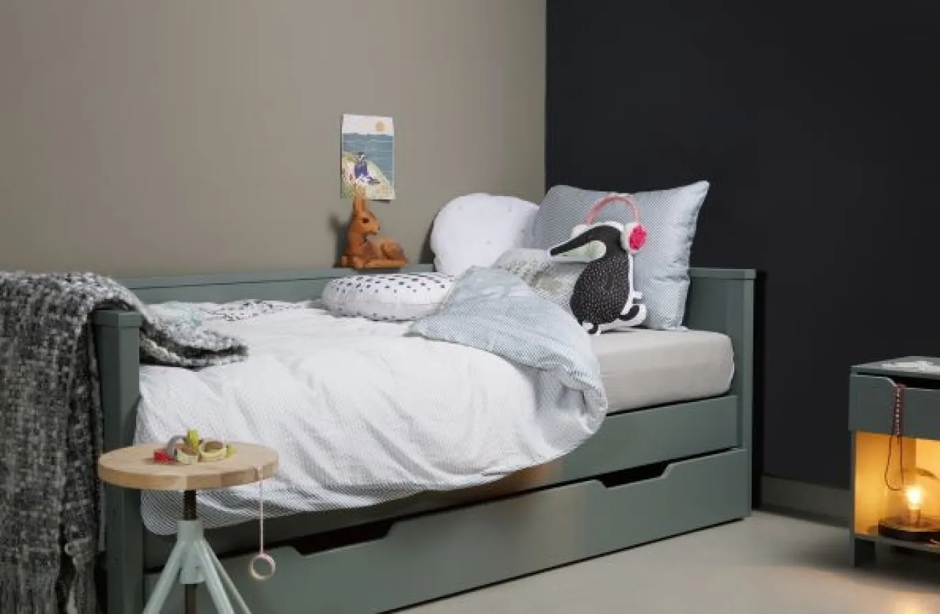 Woood Nikki Bedbank Grenen Jadegroen