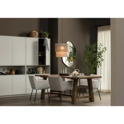 Woood Organische Spiegel Romee Metaal Zwart 100x70cm