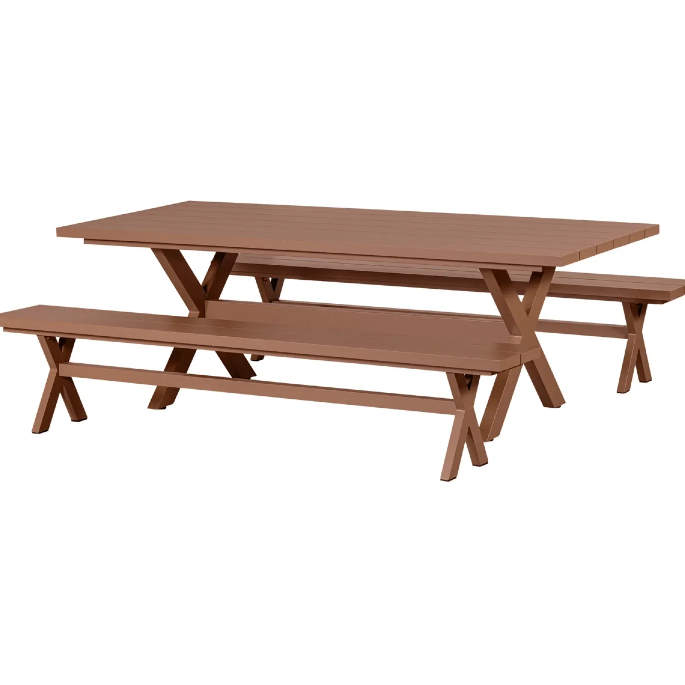 Woood Picknicktafel Delta Aluminium Terra 220cm