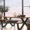 Woood Picknicktafel Tablo Outdoor Ayous Hout Naturel X-poot