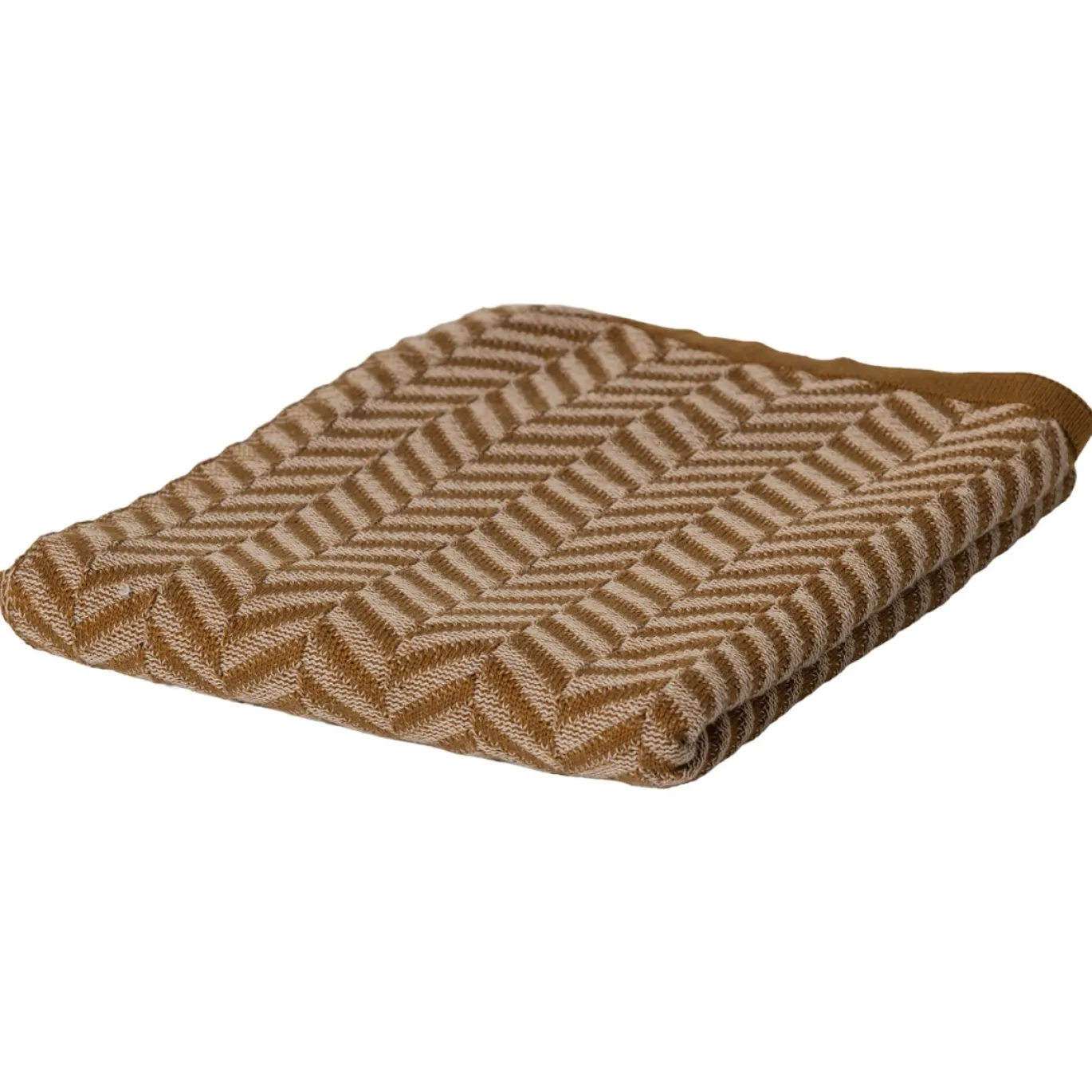 Woood Plaid Suna Katoen Honinggeel/Ecru 130x170cm