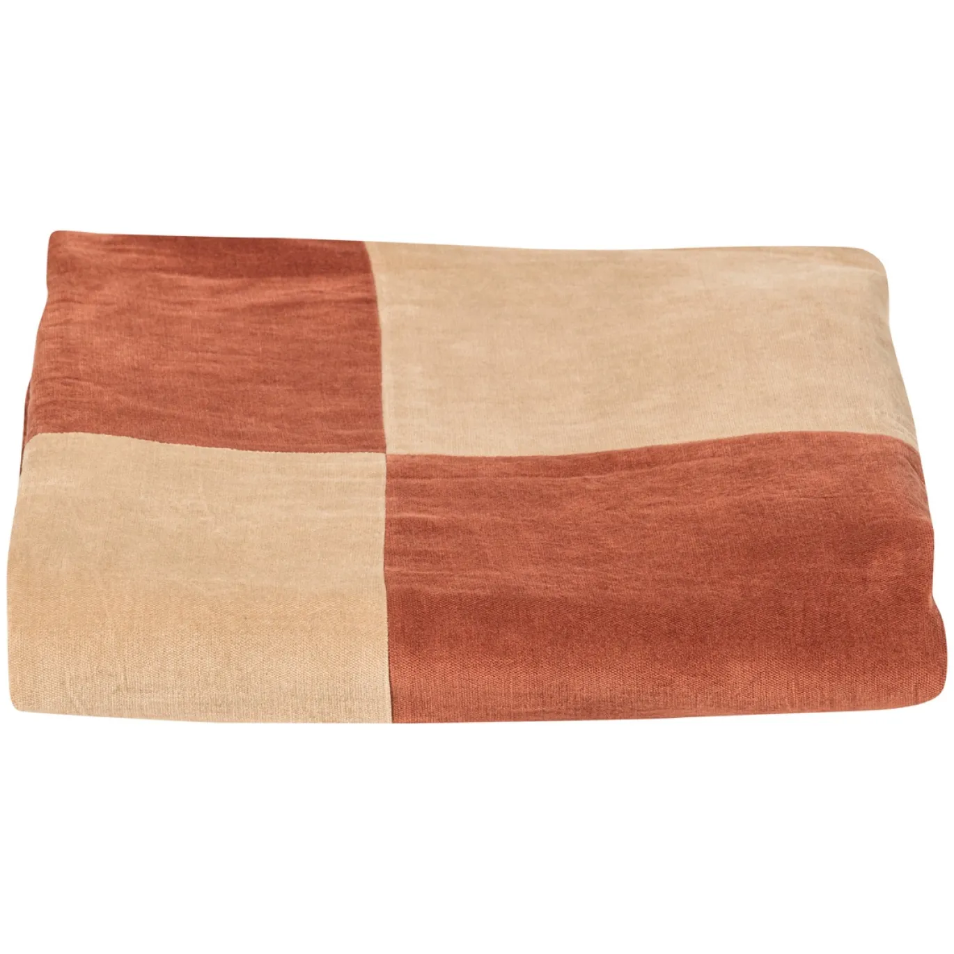 Woood Plaid Zena 130x170cm Velvet Roestbruin/beige