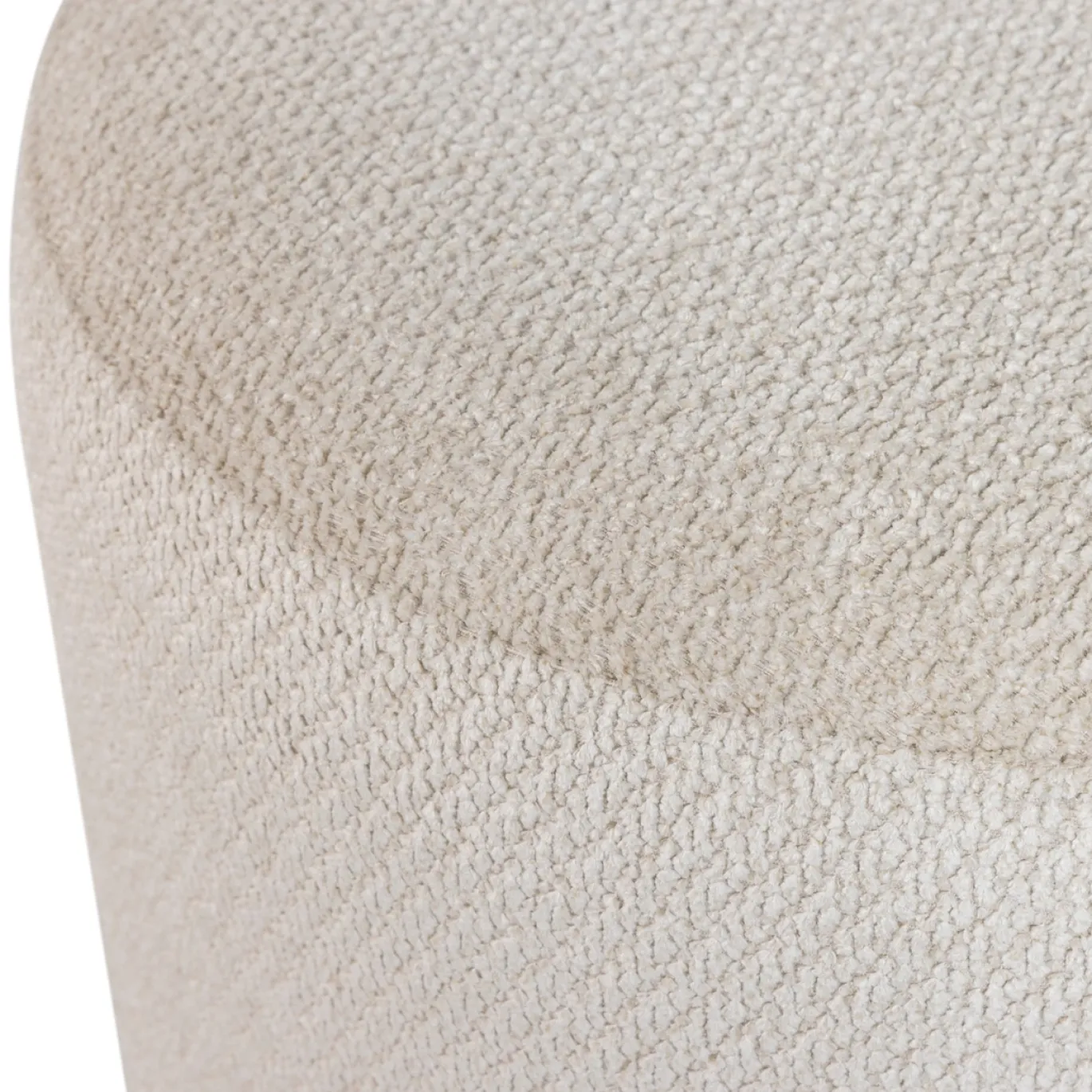 Woood Poef Islen Met Draaivoet Boucle Beige