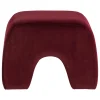 Woood Poef Lucen Velvet Bordeauxrood