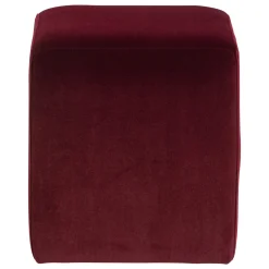 Woood Poef Lucen Velvet Bordeauxrood