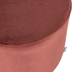 Woood Poef Sara Hoog Velvet Bordeauxrood Ø46cm