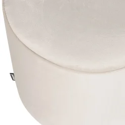 Woood Poef Sara Hoog Velvet Off White Ø46cm