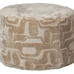 Woood Poef Yago Viscose Naturel Ø60cm