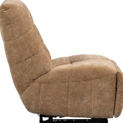 Woood Relaxfauteuil Hein Elektrisch Geweven Rib Lichtbruin