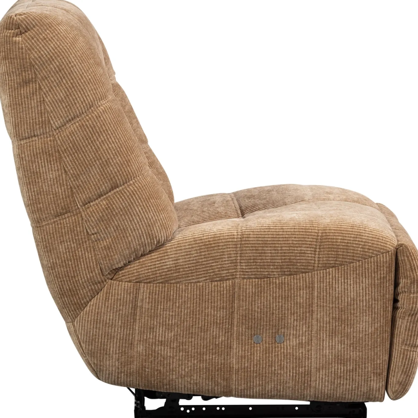 Woood Relaxfauteuil Hein Elektrisch Geweven Rib Lichtbruin