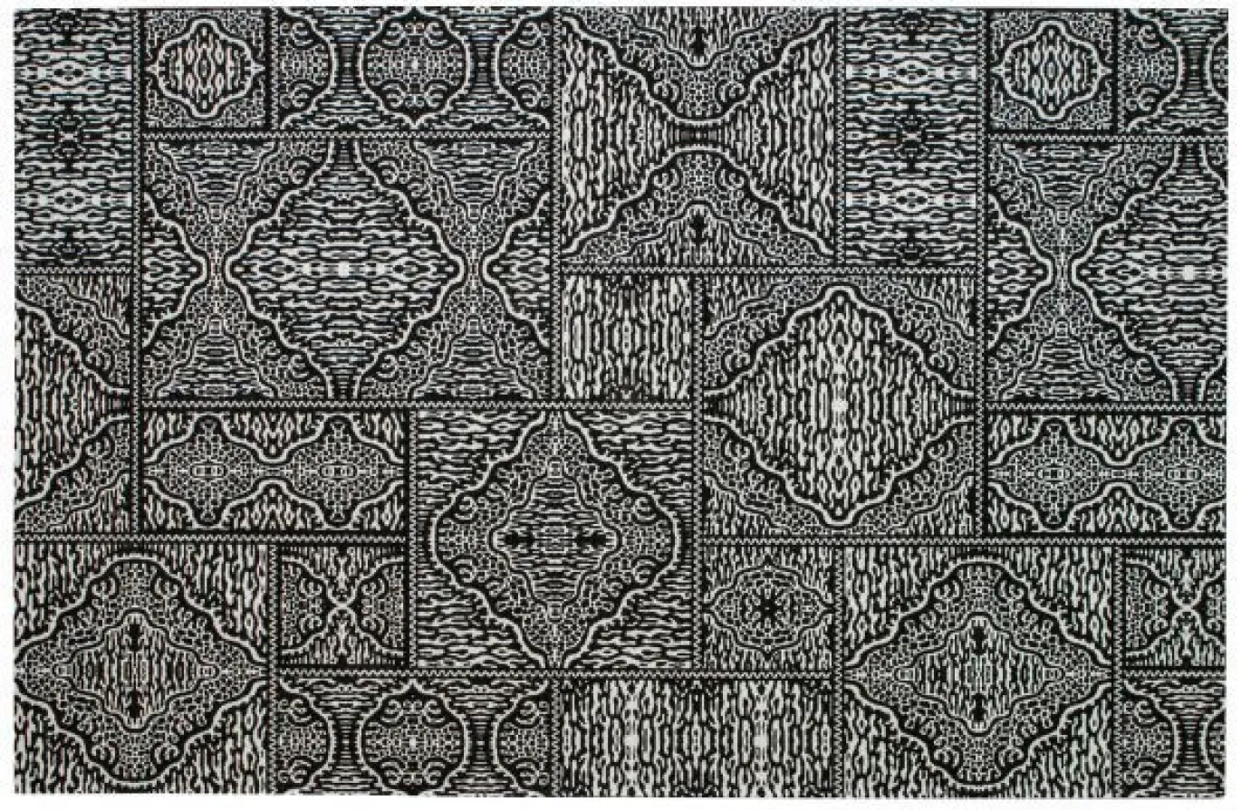 Woood Renna vloerkleed zwart/wit 155x230cm