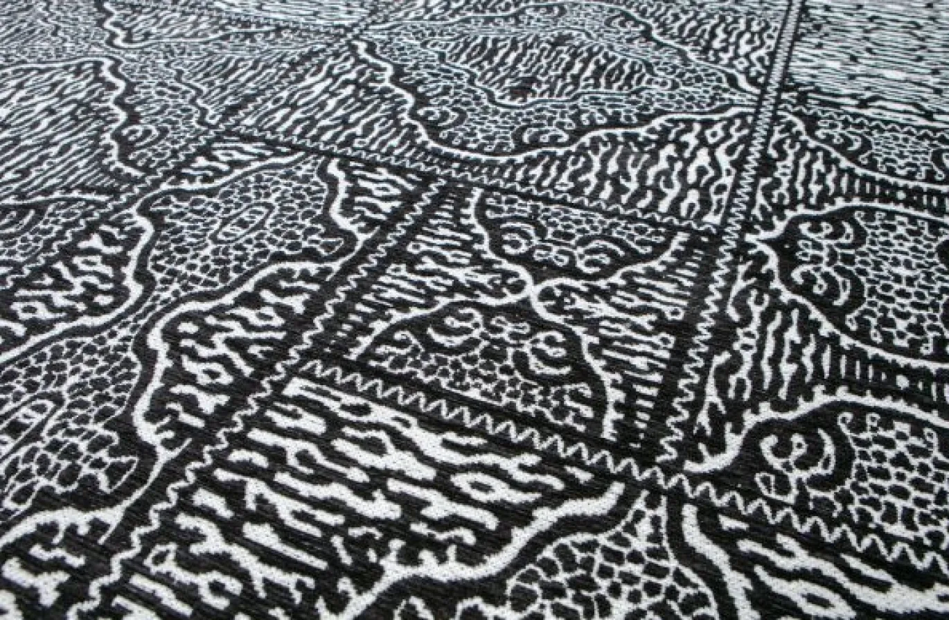 Woood Renna vloerkleed zwart/wit 155x230cm