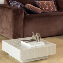 Woood Salontafel Odina Vierkant Tegels Grijs