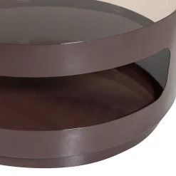Woood Salontafel Sero Metaal Glas Bruin