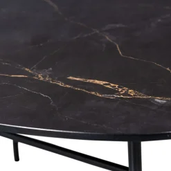 Woood Salontafel Vajen Marmerlook Zwart 80x60cm