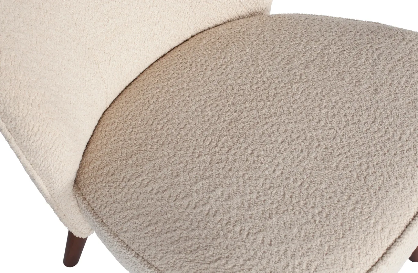 Woood Sara Fauteuil Bouclé Creme