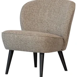 Woood Sara Fauteuil Geweven Stof Naturel Melange