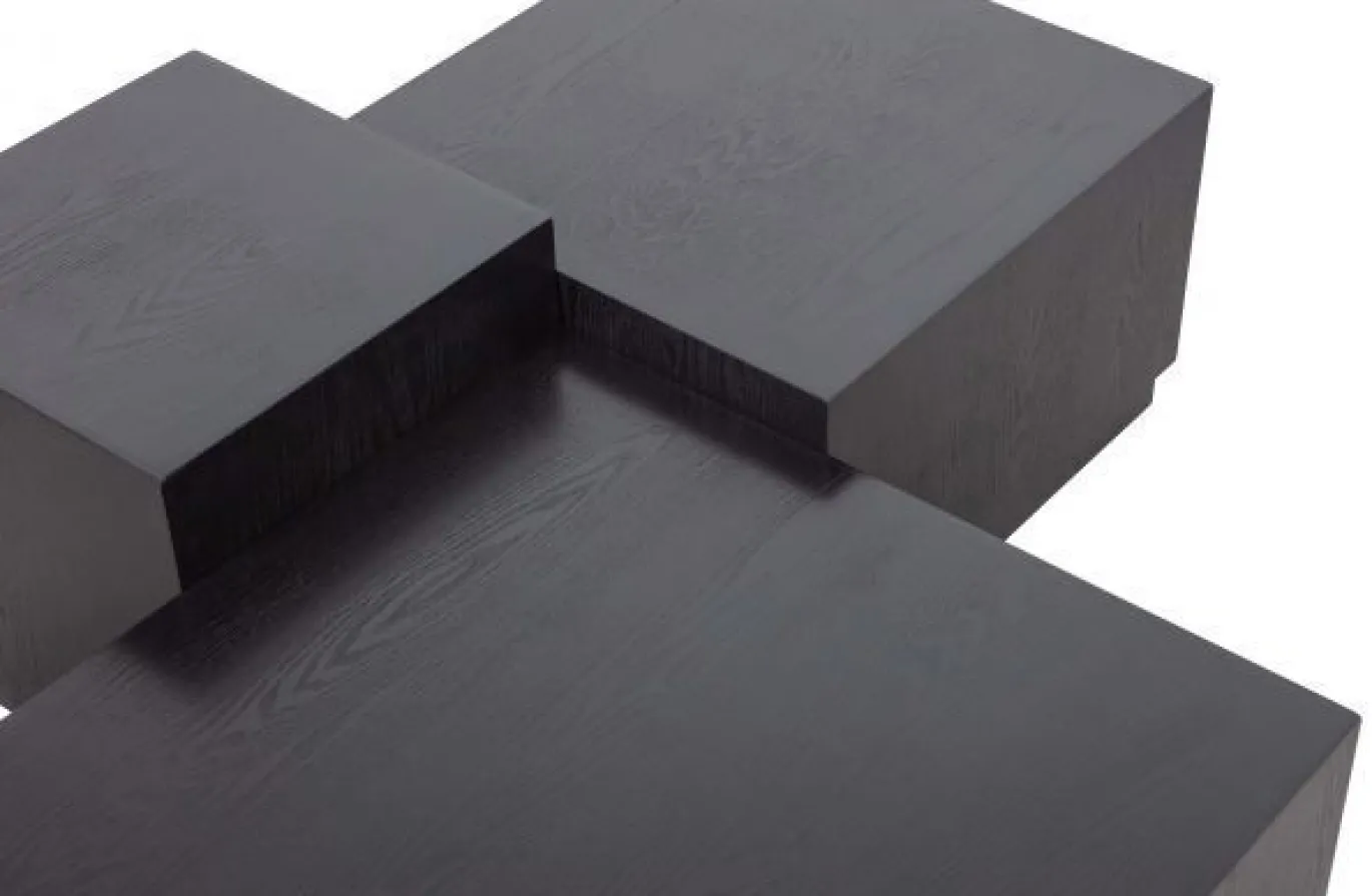 Woood Set V 3 - Pim Bijzettafels Hout Zwart