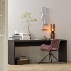 Woood Sidetable Maan Mdf Donkerbruin