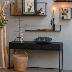Woood Sidetable Silas Zwart Essenhout