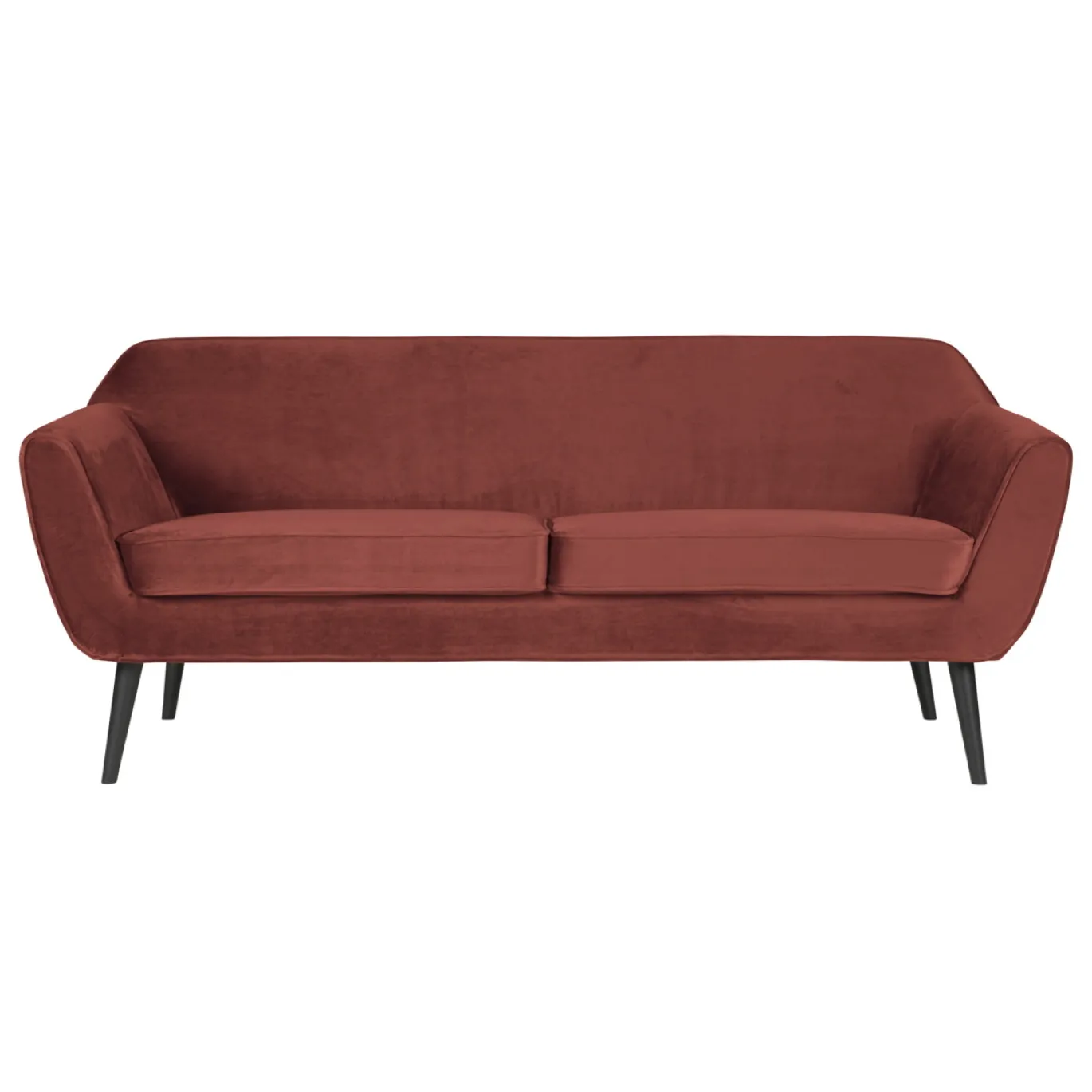 Woood Sofa Rocco Fluweel Bordeauxrood 187cm