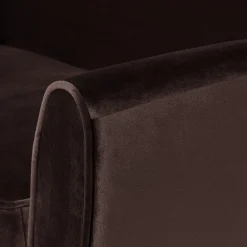 Woood Sofa Rocco Fluweel Donkerbruin 187cm