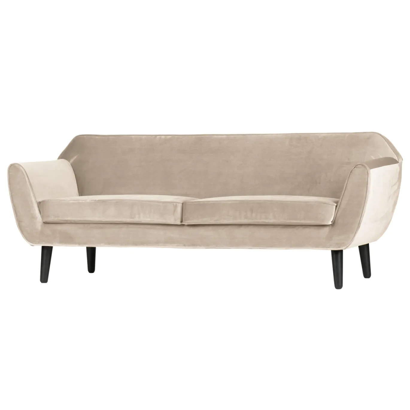 Woood Sofa Rocco Fluweel Off White 187cm