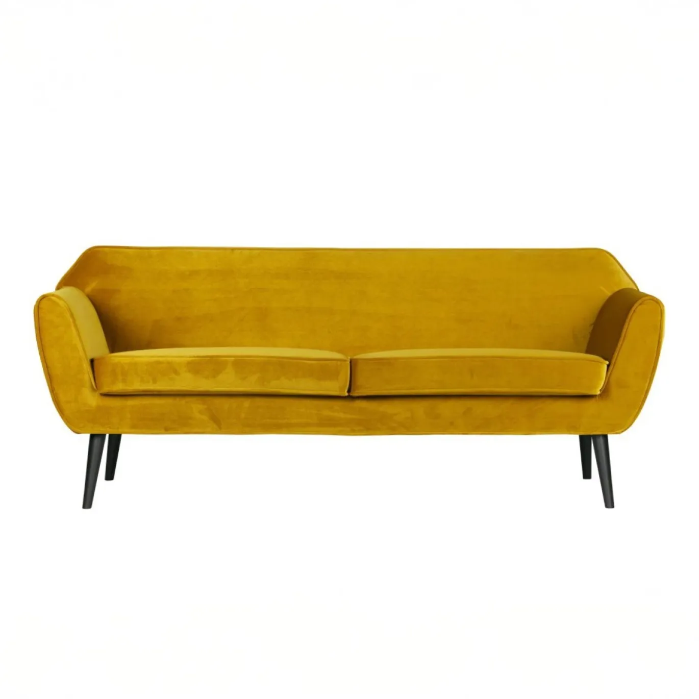 Woood Sofa Rocco Fluweel Oker