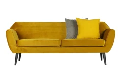 Woood Sofa Rocco Fluweel Oker