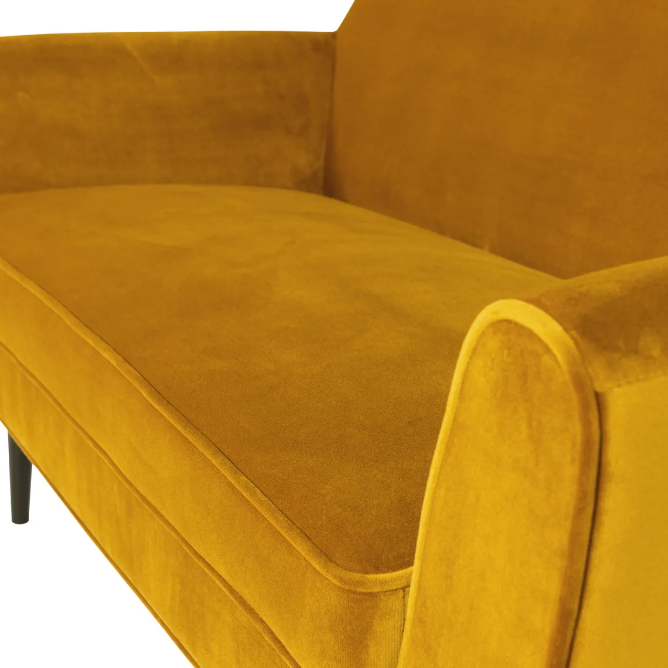 Woood Sofa Rocco Fluweel Okergeel 150cm