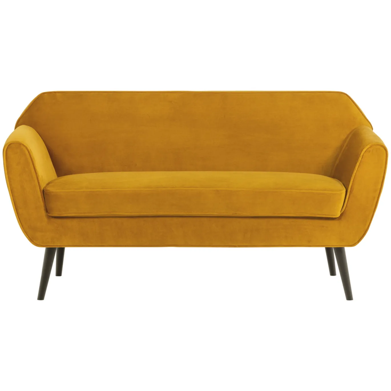 Woood Sofa Rocco Fluweel Okergeel 150cm