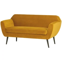 Woood Sofa Rocco Fluweel Okergeel 150cm
