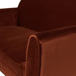 Woood Sofa Rocco Fluweel Roestbruin 150cm
