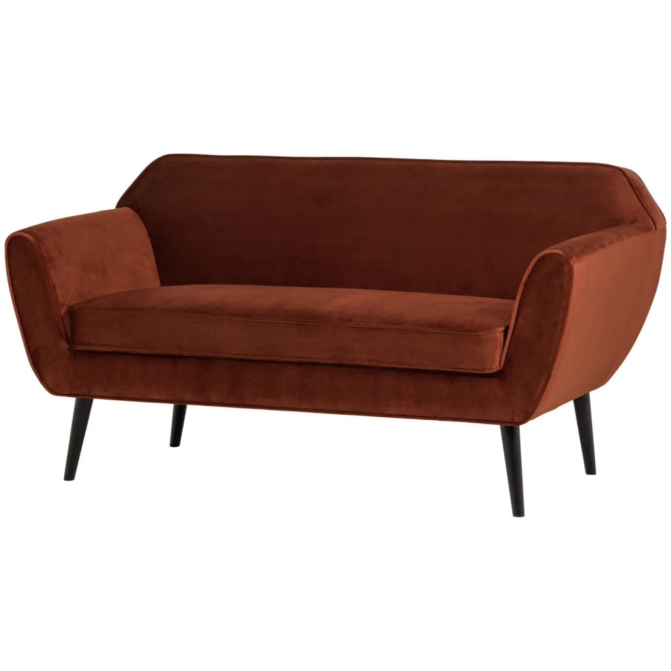 Woood Sofa Rocco Fluweel Roestbruin 150cm