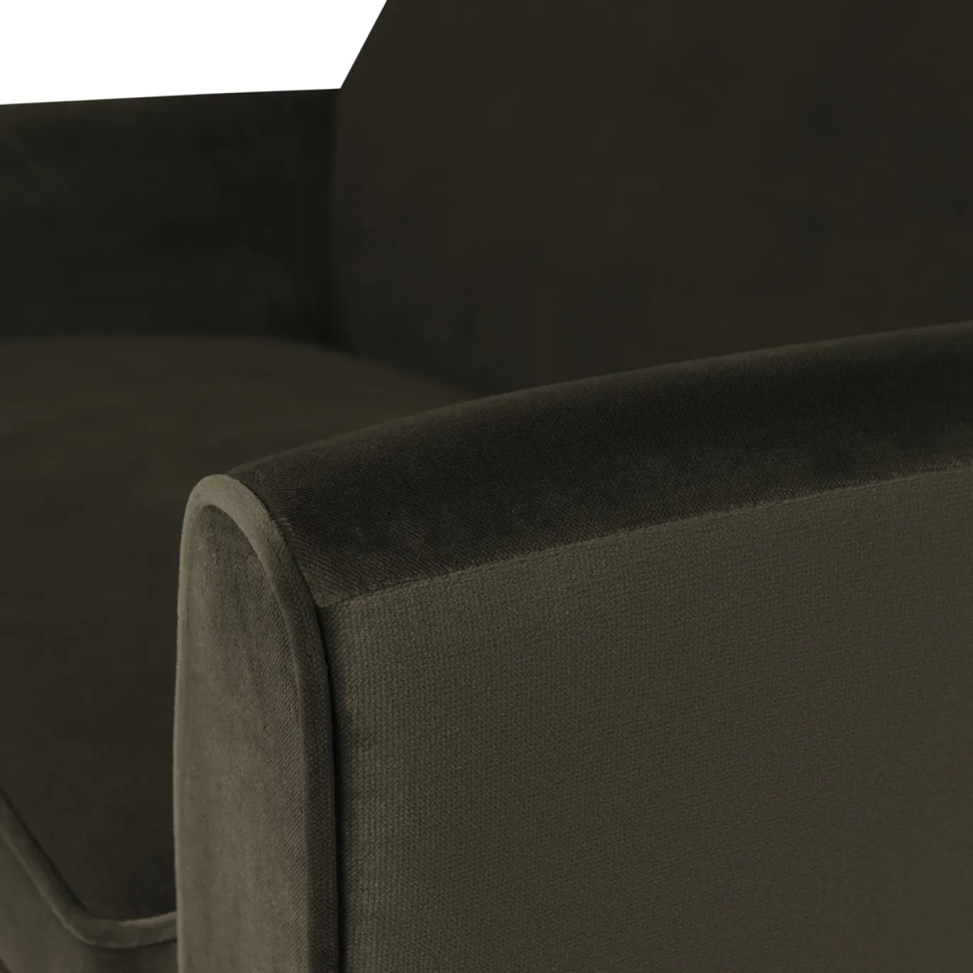 Woood Sofa Rocco Fluweel Warmgroen 150cm