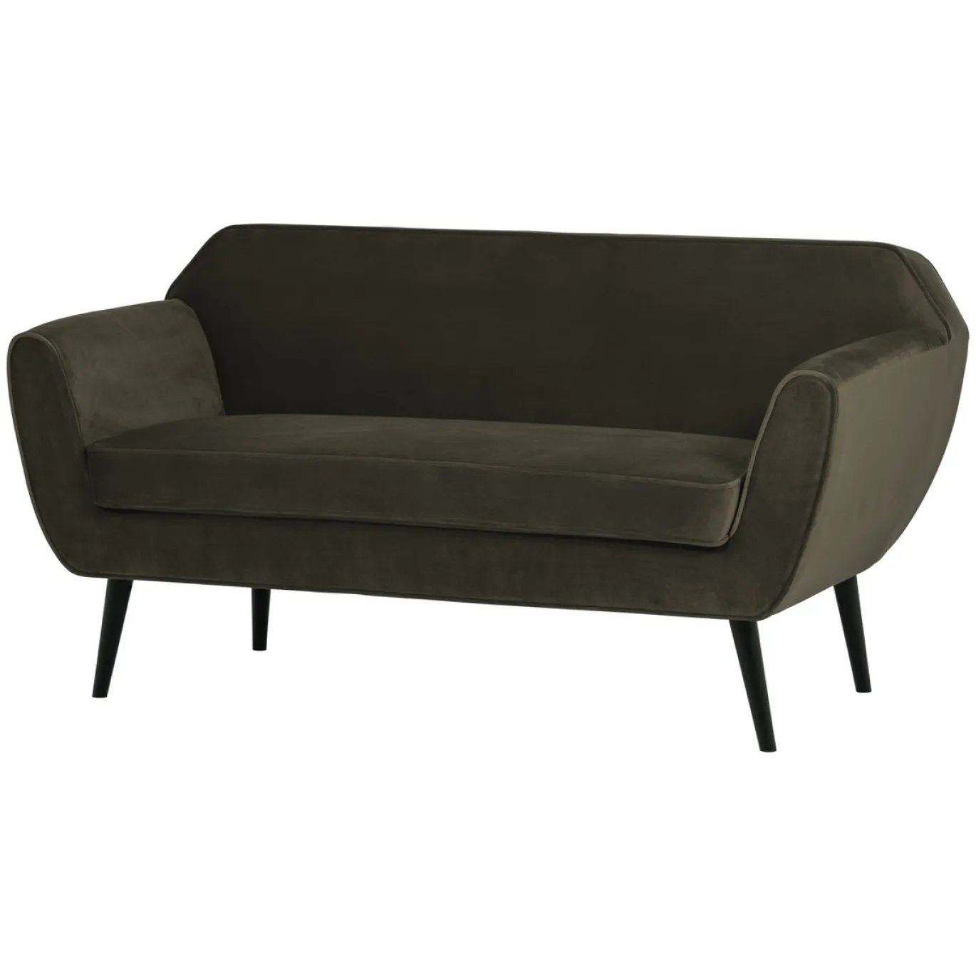 Woood Sofa Rocco Fluweel Warmgroen 150cm