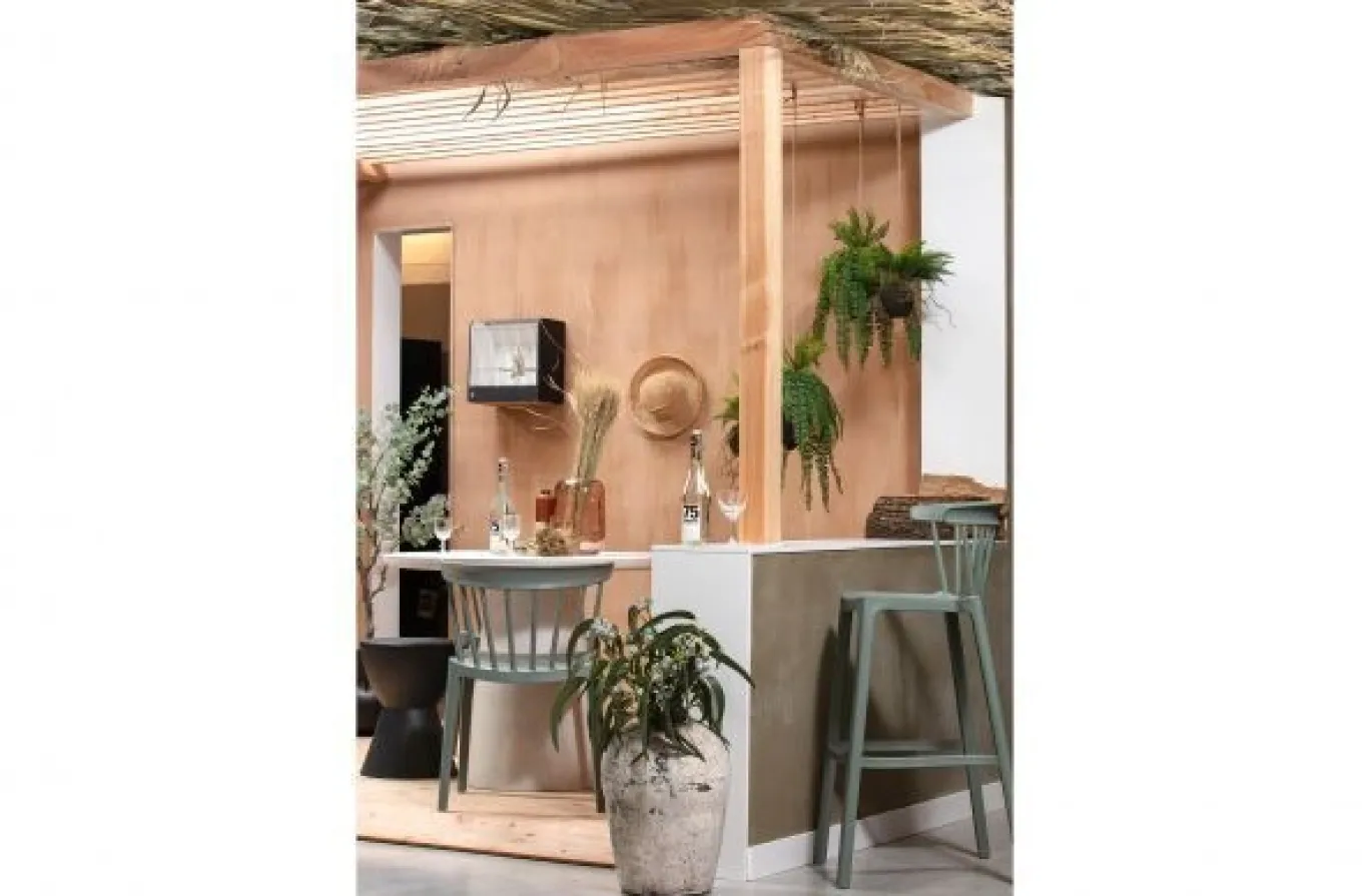 Woood Spijlenstoel Bliss Kunststof Jadegroen