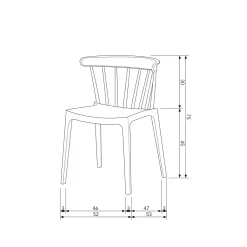 Woood Spijlenstoel Bliss Kunststof Taupe