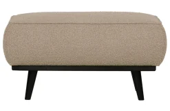 Woood Statement Hocker Bouclé Beige