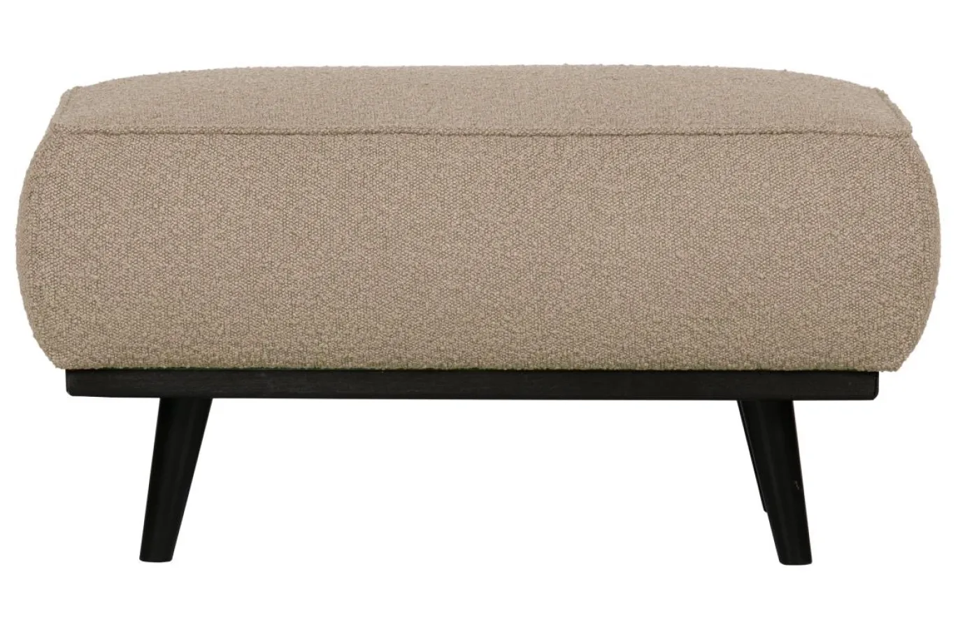 Woood Statement Hocker Bouclé Beige