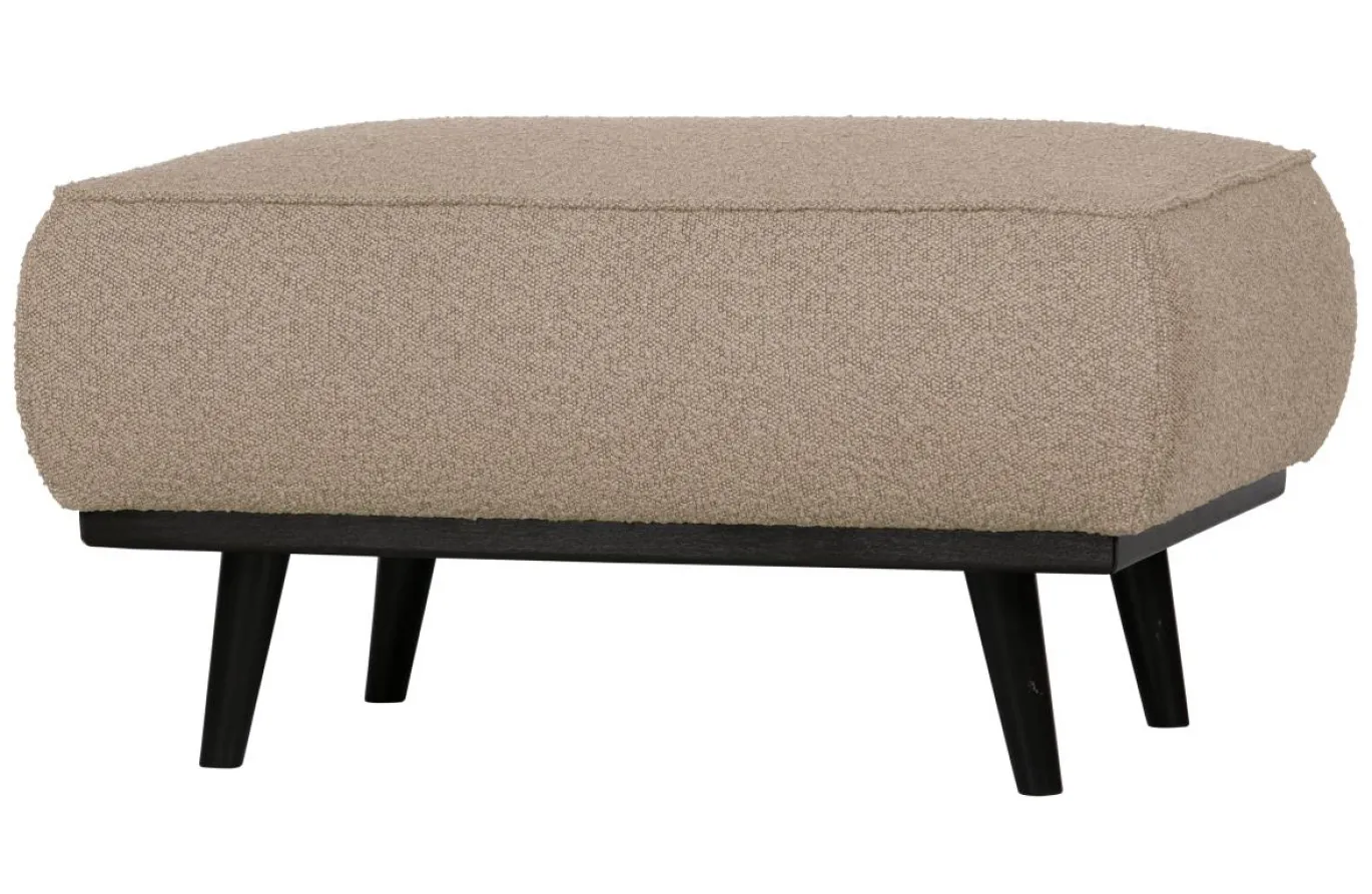 Woood Statement Hocker Bouclé Beige