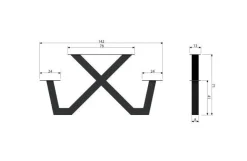 Woood Tablo Outdoor X-poot Picknick Metaal 1 Stuks