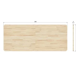 Woood Tablo xl Tafelblad Eiken Naturel Curved 240x100