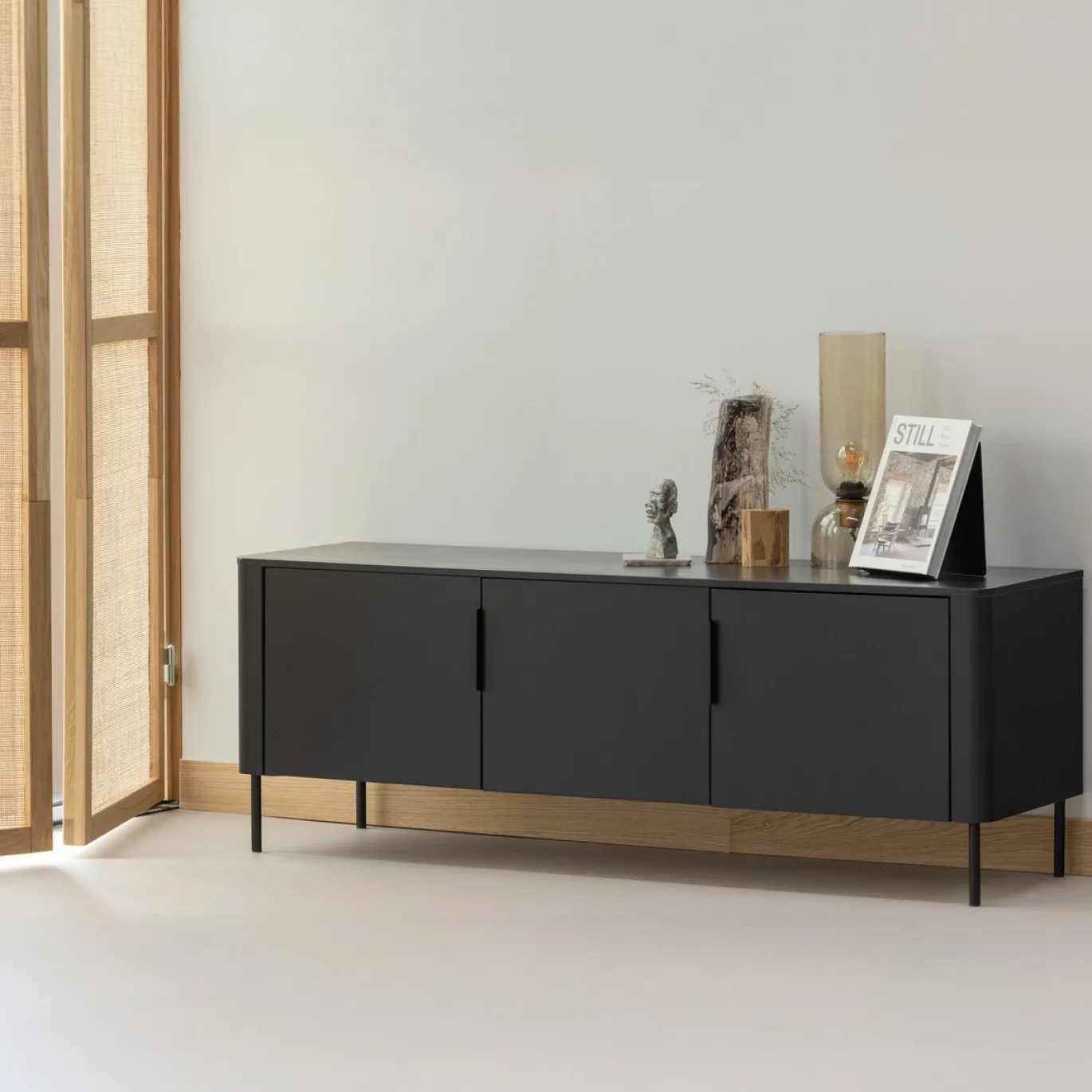 Woood Tafellamp Gigi Gehamerd Glas 38xo15cm Naturel
